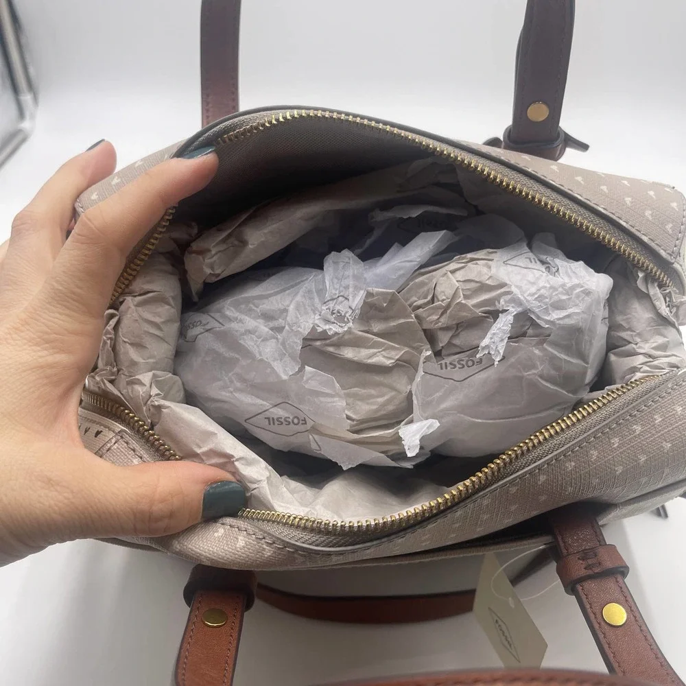 Fossil Rachel Satchel Hearts Bag NWT $180_8